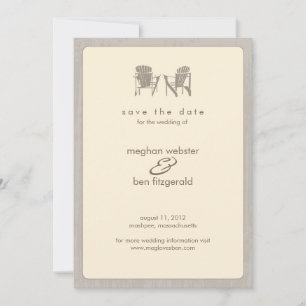 Save The Date Adirondack Chaises Mariage Enregistrer la date