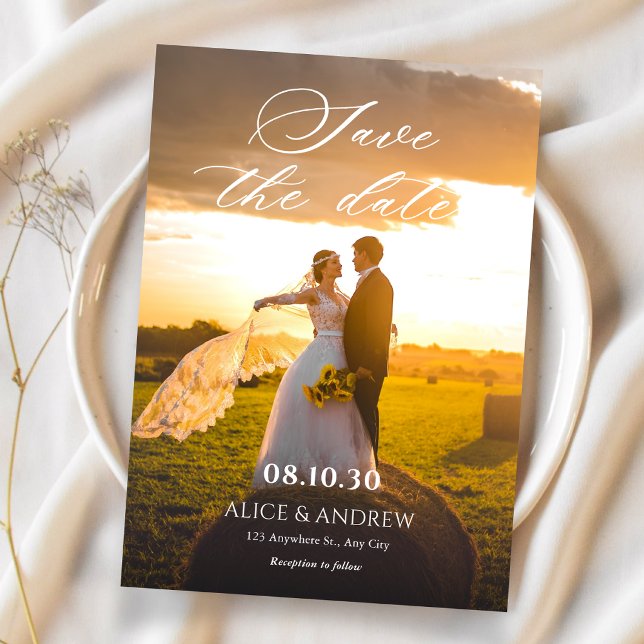 Save The Date Aesthetic photo wedding (Créateur téléchargé)