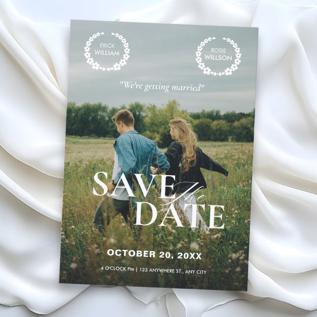 Save The Date Affiche de film de mariage  (Créateur téléchargé)