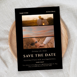 Save The Date Affiche de film romantique minimaliste photo de ma