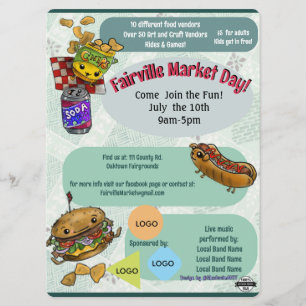 Save The Date Affiche de l'événement du jour du marché (sans IA)