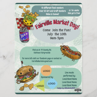 Save The Date Affiche de l'événement du jour du marché (sans IA)