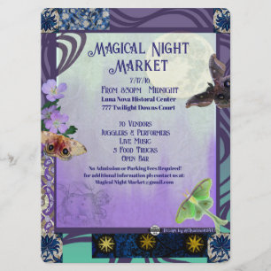 Save The Date Affiche de l'événement du Marché Magique de Nuit
