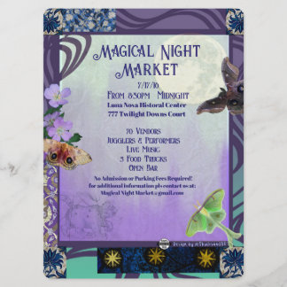 Save The Date Affiche de l'événement du Marché Magique de Nuit