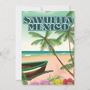 Save The Date Affiche de plage de Sayulita Mexico