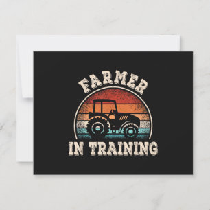 Save The Date Agriculteur en formation tracteur drôle agricultur