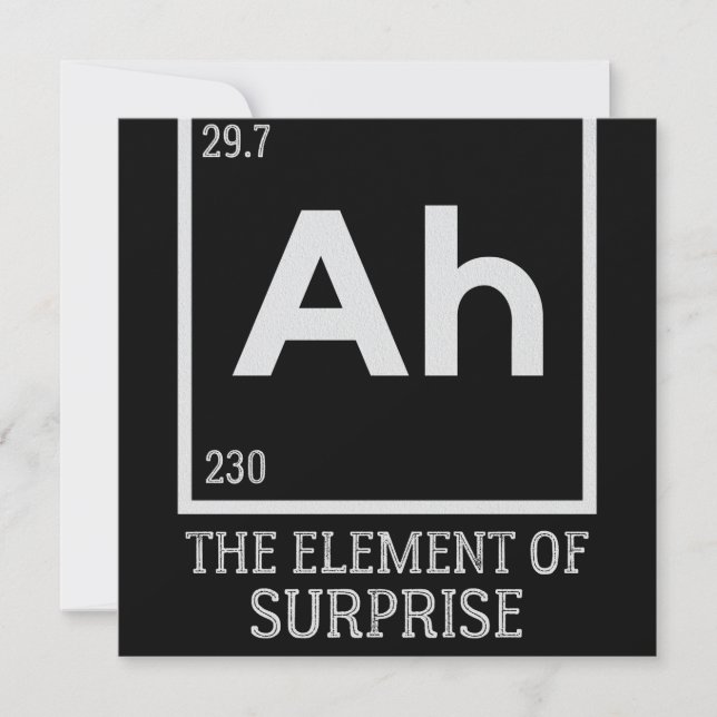 Save The Date Ah the Element of surprises (Devant)