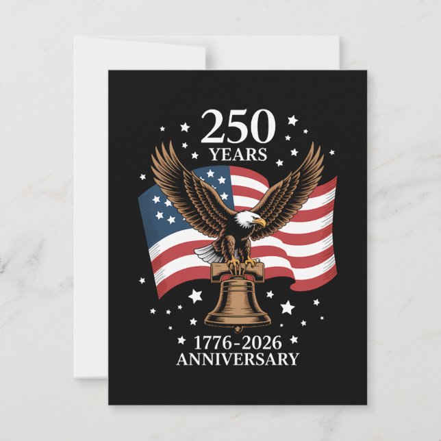 Save The Date Aigle et Drapeau 250 Ans d'Amérique 1776-2026 (Devant)
