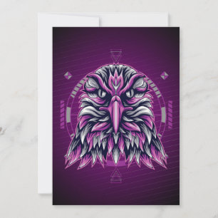 Save The Date Aigle violet géométrique