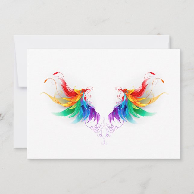 Save The Date Ailes fluffy arc-en-ciel (Devant)