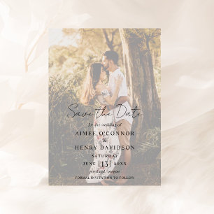 Save The Date Aimee Rustic Script Mariage moderne
