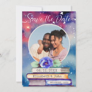 Save The Date Ajouter Photo Books & Rose Pastel Watercolor Maria
