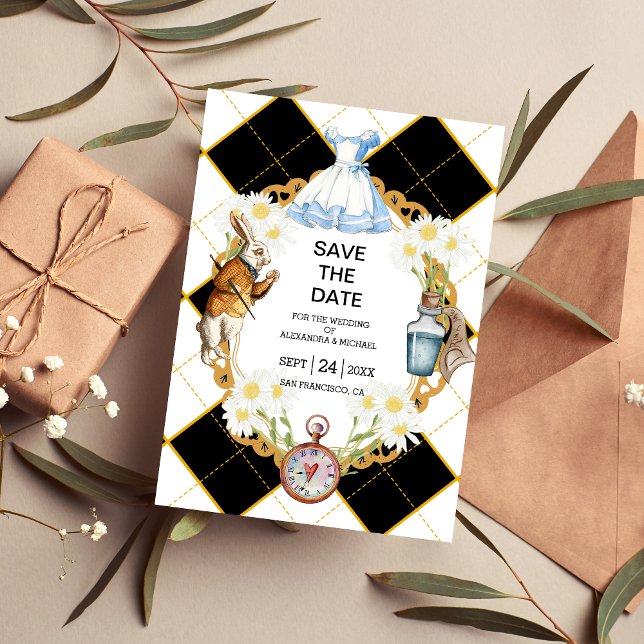 Save The Date Alice au pays des merveilles Mariage Enregistrer l (Créateur téléchargé)