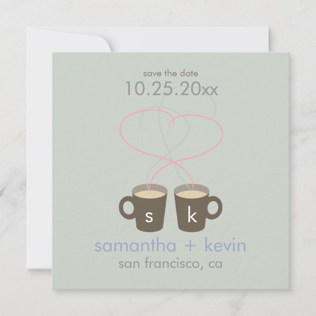 Save The Date Amateurs de café Enregistrer la date (Devant)