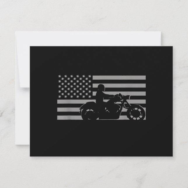 Save The Date American Flag Biker Motorcycle Short Sleeve (Devant)