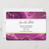 Améthyste Violet Et Mariage D'Agate Abstrait Or