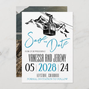Save The Date Amour de montagne Turquoise