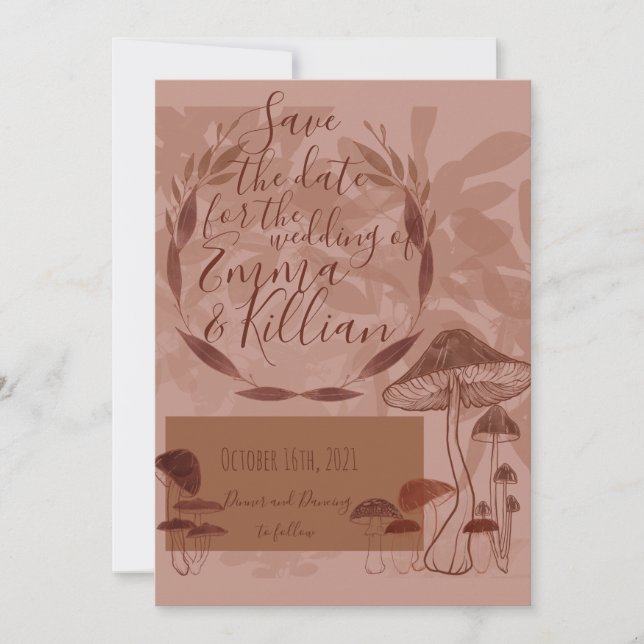 Save The Date Amour des champignons (Devant)