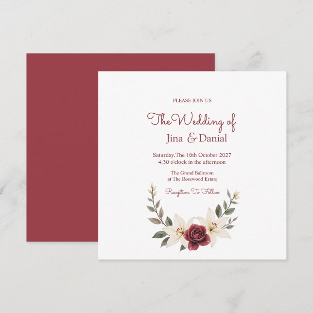 Save The Date Amour Éternel (Devant / Derrière)