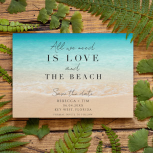 Save The Date Amour moderne et mariage sur la plage