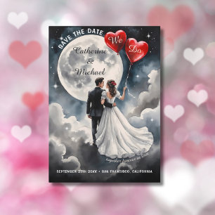 Save The Date Amour romantique sur un nuage Mariage de conte de
