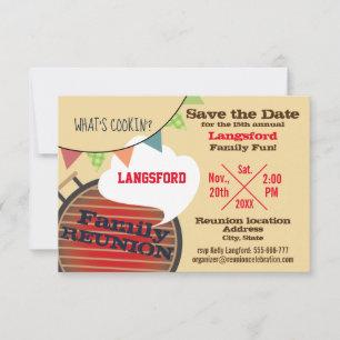 Save The Date Amusant Conception de Réunion Familiale Enregistre