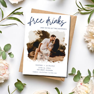 Save The Date Amusant minimaliste mariage photo Enregistrer la d