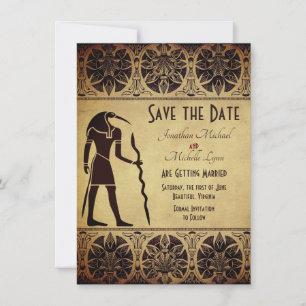 Save The Date Ancien Dieu égyptien Thoth Mariage d'or