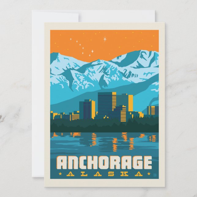 Save The Date Ancrage, Alaska | Enregistrer la date - Photo (Devant)
