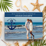 Save The Date Ancre nautique Typographie simple Enregistrer la d<br><div class="desc">Faites savoir à vos invités quand votre journée spéciale est en envoyant ces belles photos nautiques enregistrer les cartes de dates. Cette carte est entièrement personnalisable. Tous les textes sont éditables et les couleurs peuvent être facilement changées selon ce qui vous convient le mieux.</div>