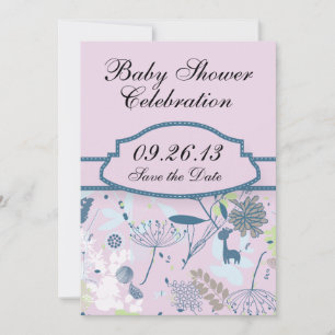 Save The Date Animaux et fleurs