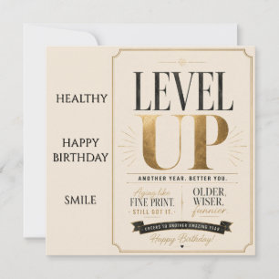 Save The Date Anniversaire drôle pour les amis – Niveau d'âge dé