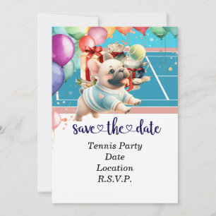 Save The Date Anniversaire du chien de tennis : Enregistrer la c