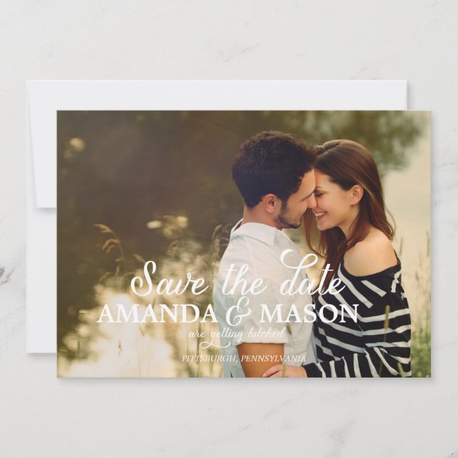 Save The Date Annonce de fiançailles Photo Enregistrer la date M (Devant)