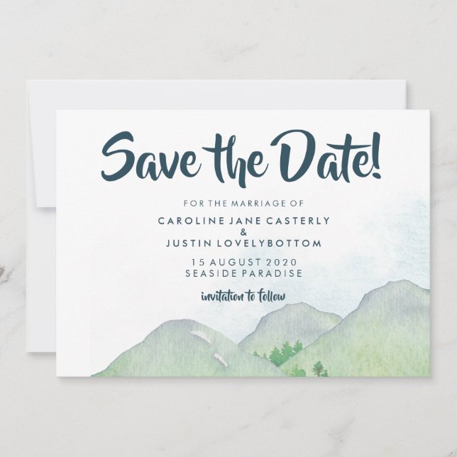 Save The Date Annonce de mariage à la date de sauvegarde des Mon (Devant)