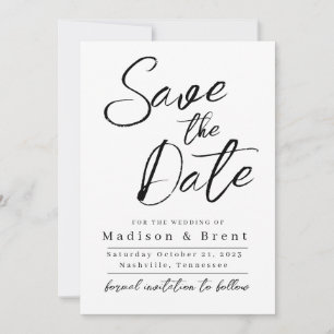 Save The Date Annonce de mariage minimaliste simple non photo