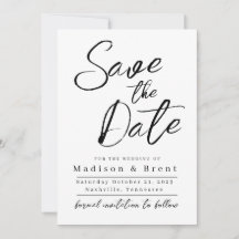Annonce de mariage minimaliste simple sans photo