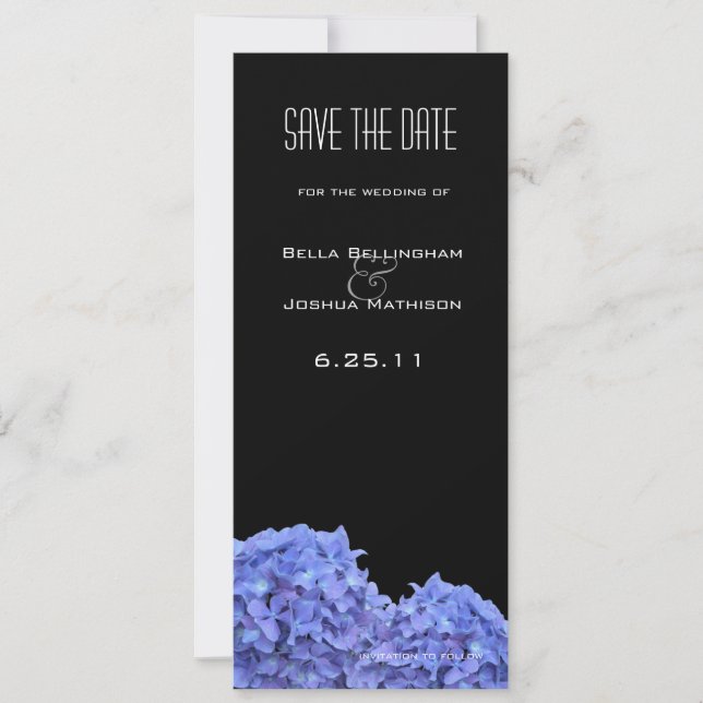 Save The Date Annonce de mise à jour avec Hortensias (Devant)