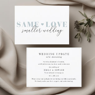 Save The Date Annonce de mise à jour de mariage au cœur bleu cha