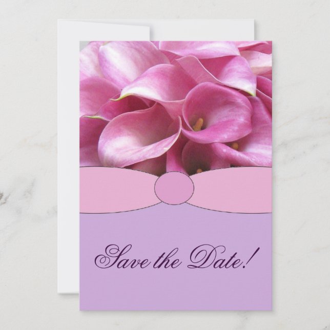 Save The Date Annonce de mise en garde Calla Lily (Devant)