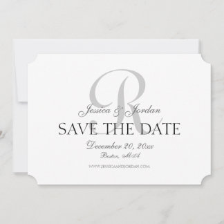 Save The Date Annonce de Rappel pour Sauvegarder Monogramme Clas