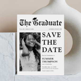 Save The Date Annonce de remise des diplômes dans le journal pou