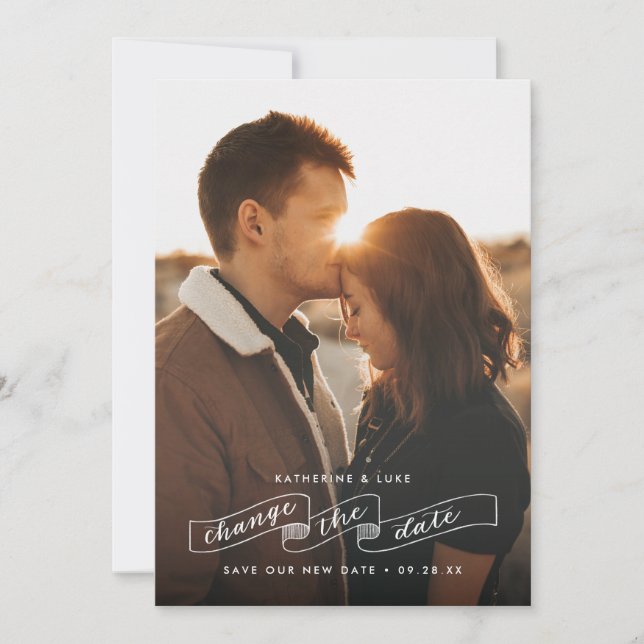 Save The Date Annonce de report de date de mariage (Devant)