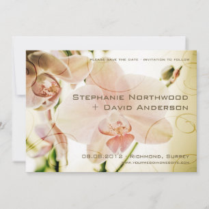 Save The Date Annonce de réservation de date Orchidée Rose