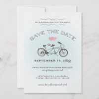 Annonce de sauvegarde de date de bicyclette en tan