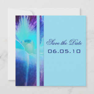 Save The Date Annonce de sauvegarde de date de l'orchidée bleue