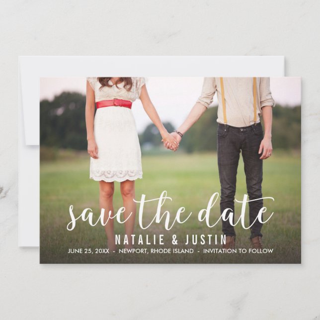 Save The Date Annonce de sauvegarde de date de photo fantaisie (Devant)