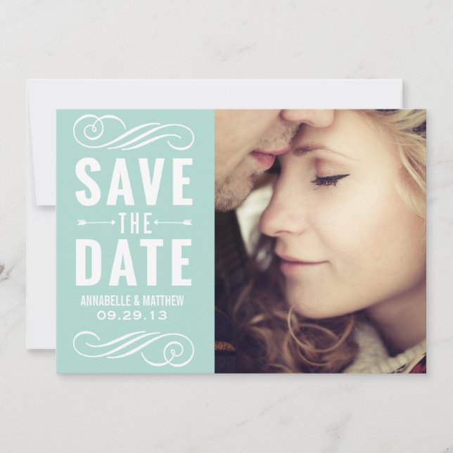 Save The Date Annonce de sauvegarde de date de typographie vinta (Devant)