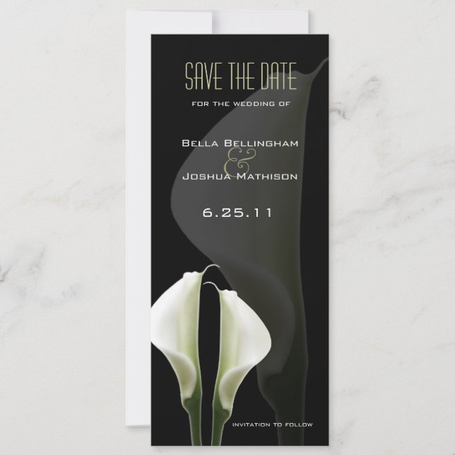 Save The Date Annonce de sauvegarde de date du calla lily (Devant)