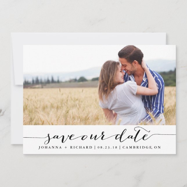 Save The Date Annonce de sauvegarde de date en écriture manuscri (Devant)